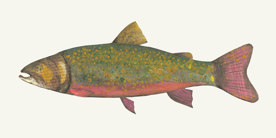 Angling in the Stream II Mural Wallpaper