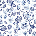 Sino Flowers Light Blue Mural Wallpaper - pure wallpaper artwork