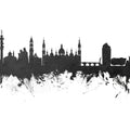 Zaragoza Spain Skyline Black & White Mural Wallpaper - pure wallpaper artwork
