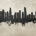 Los Angeles Skyline Concrete Mural Wallpaper - pure wallpaper artwork