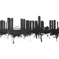 Tel Aviv Skyline Black & White Mural Wallpaper - pure wallpaper artwork