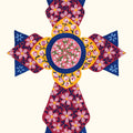 Blooming Cross I Mural Wallpaper - pure wallpaper artwork