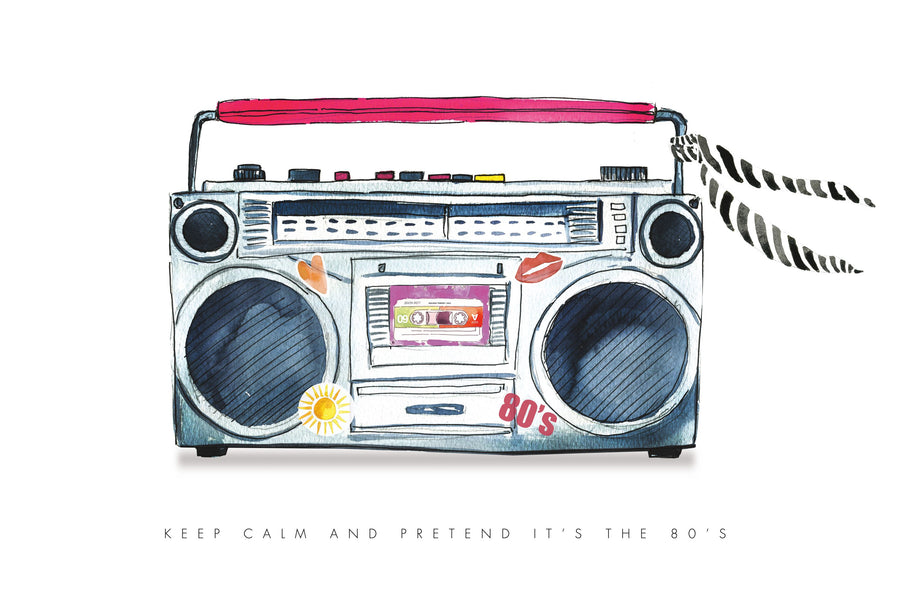 Boombox Love Mural Wallpaper