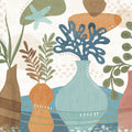 Coastal Flowers Mural Wallpaper - pure wallpaper artwork