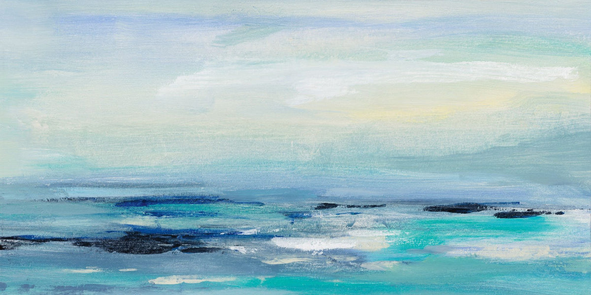 Turquoise Sea Waves II Mural Wallpaper - pure wallpaper artwork