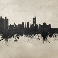 Stoke-on-Trent Skyline Concrete Mural Wallpaper - pure wallpaper artwork