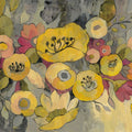 Yellow Floral Duo III Mural Wallpaper - pure wallpaper artwork