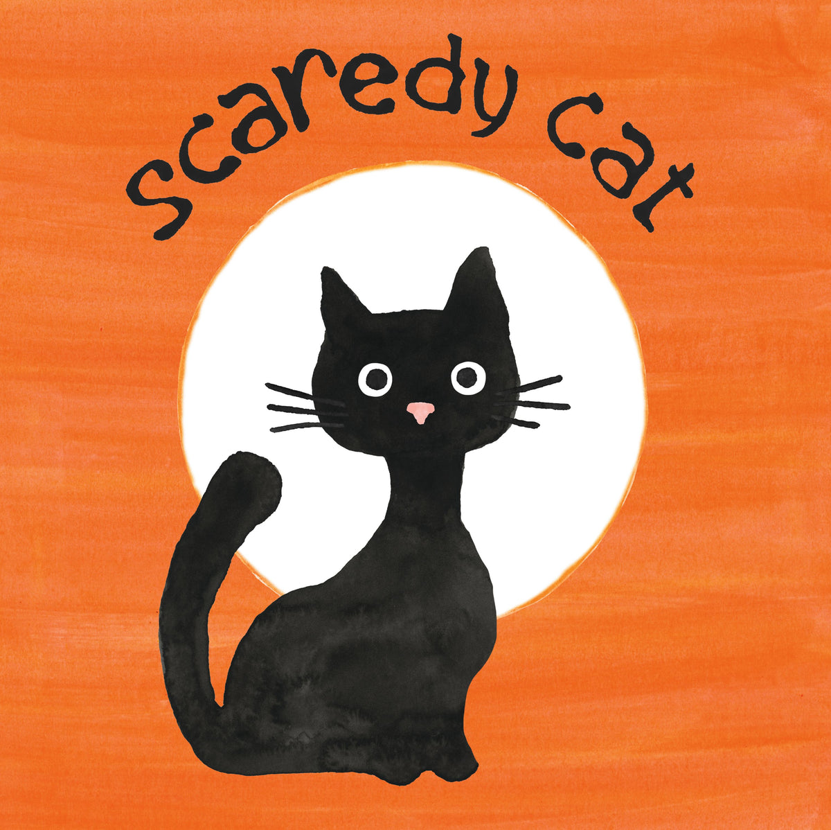 Scaredy Cat Orange Mural Wallpaper - pure wallpaper artwork