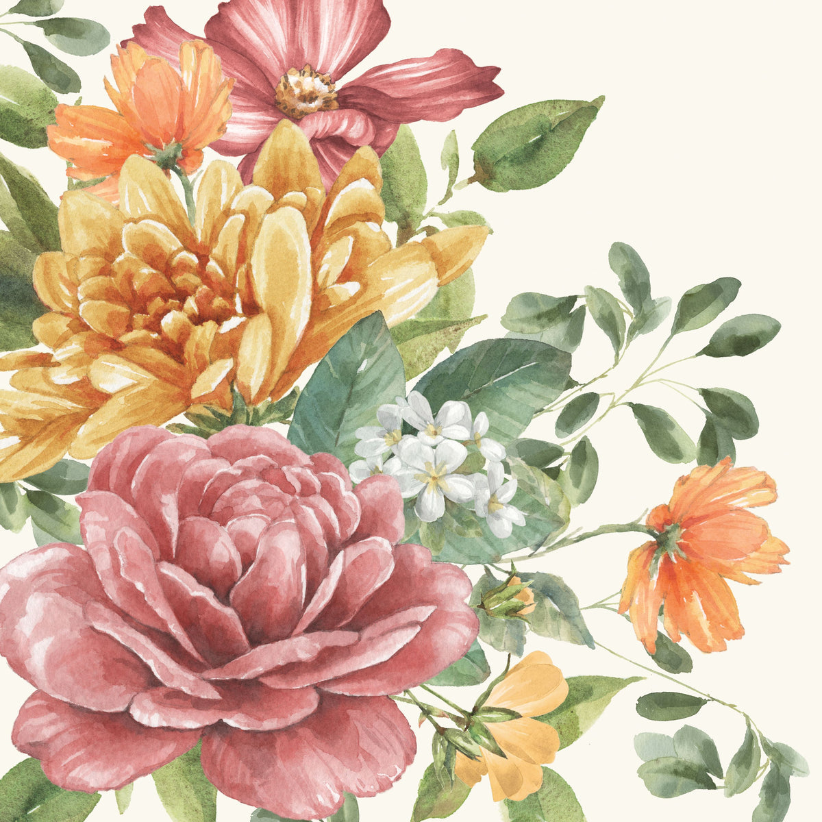 Amber Blossoms I Mural Wallpaper - pure wallpaper artwork