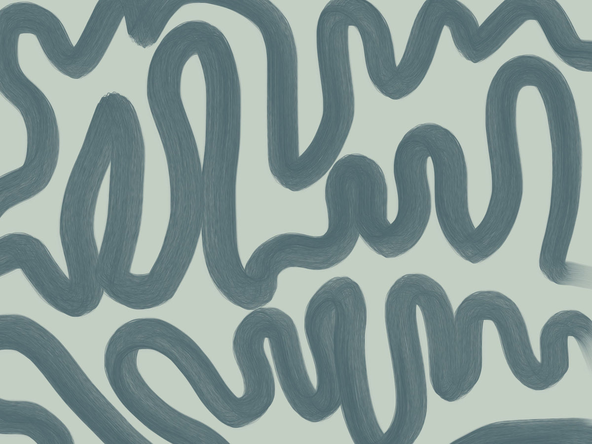 Modern Abstract, Light Teal Mural Wallpaper - pure wallpaper artwork