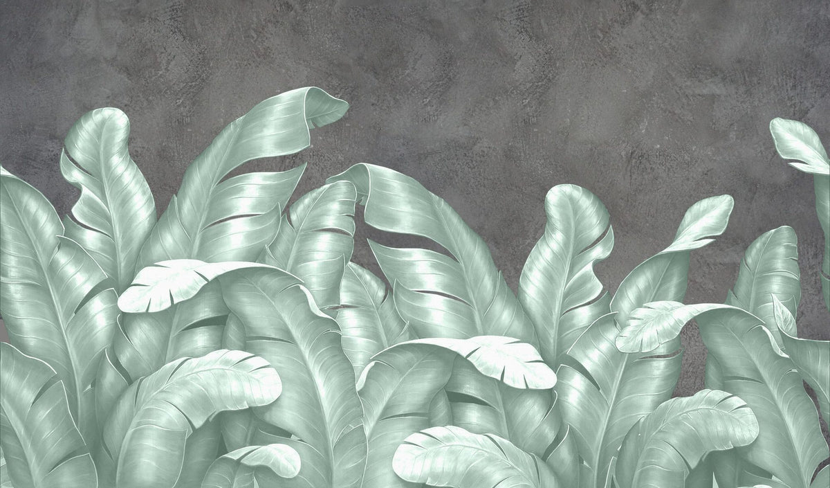 Metallic Leaves Mural Wallpaper - pure wallpaper artwork