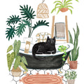 Urban Jungle Bath II Pet Mural Wallpaper - pure wallpaper artwork