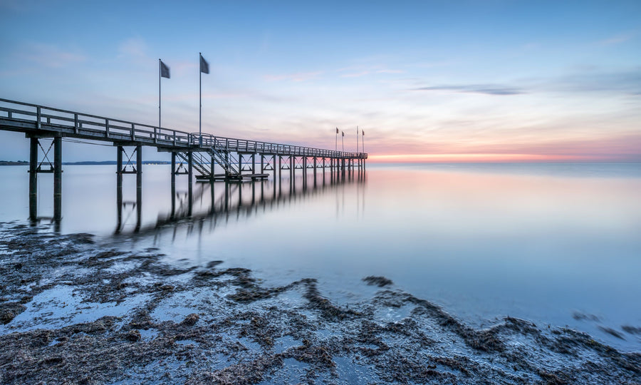 Wooden Pier Mural Wallpaper
