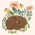 Sleeping Deer Mural Wallpaper - pure wallpaper artwork