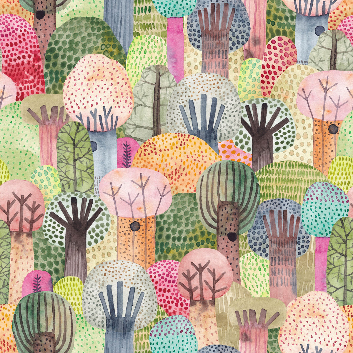 Endless Forest Mural Wallpaper - pure wallpaper artwork