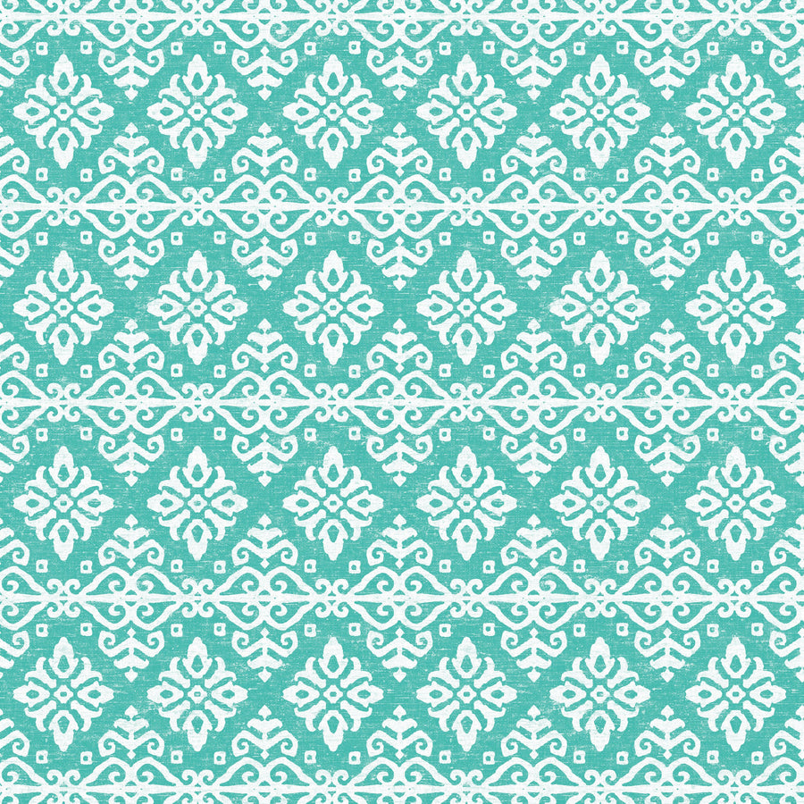 Amadora Squares Turqouise Mural Wallpaper
