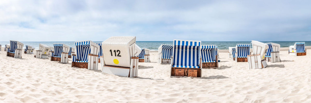 Beach Chairs Mural Wallpaper - pure wallpaper artwork