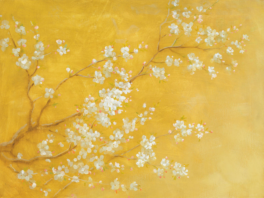 White Cherry Blossoms II Mural Wallpaper