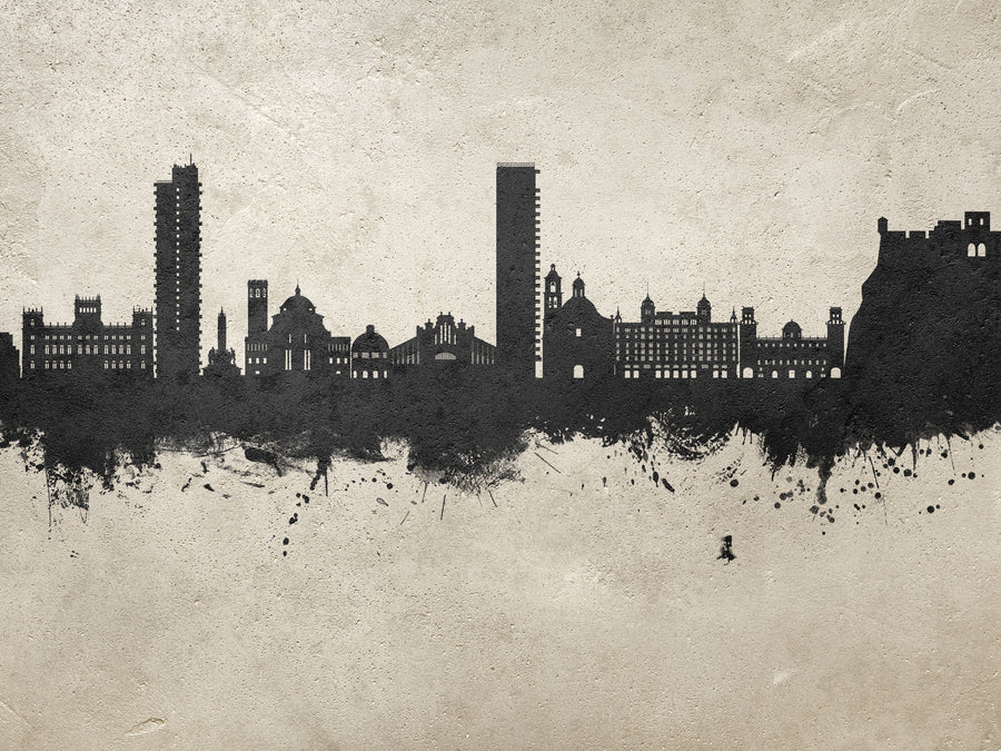 Alicante Spain Skyline Concrete Mural Wallpaper