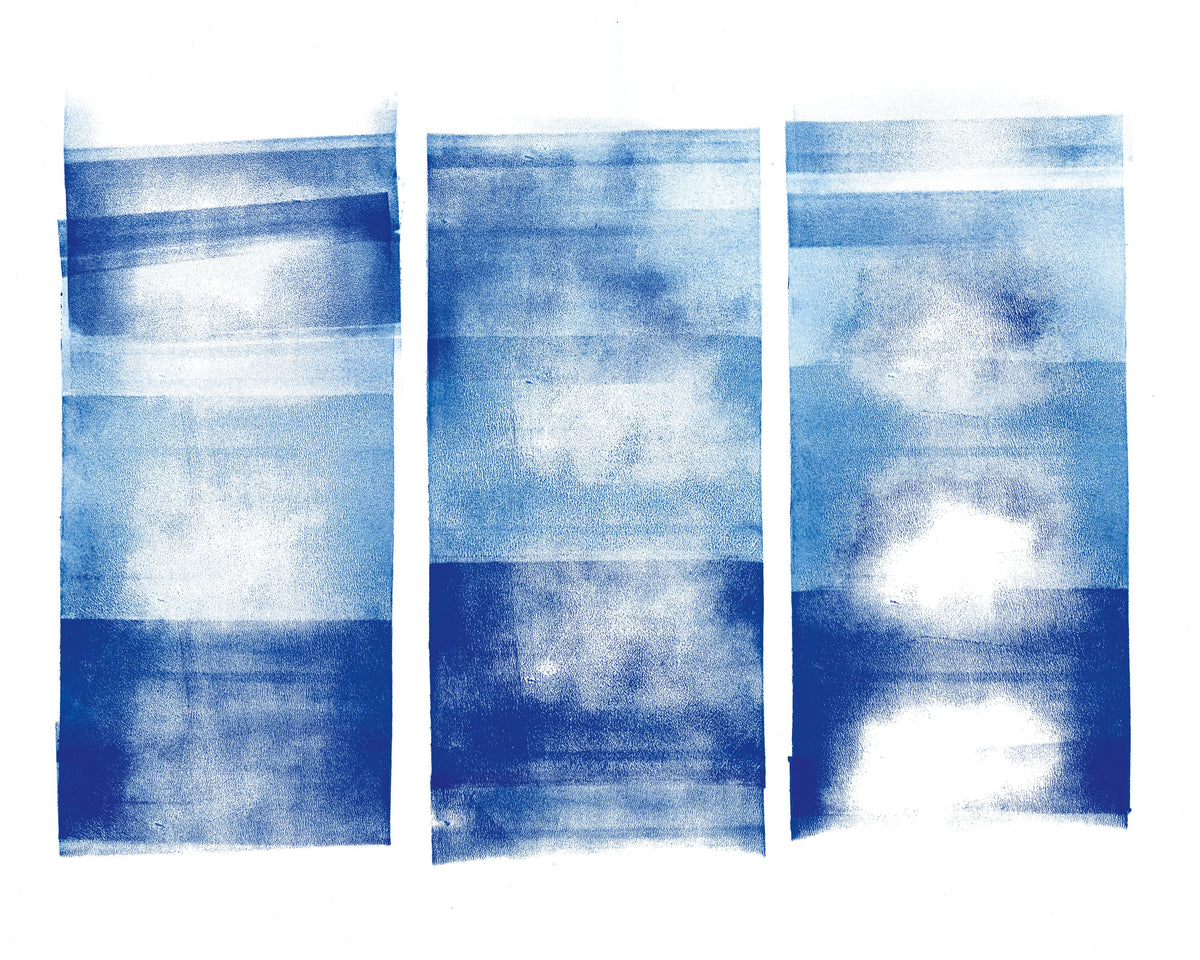 Blue Geometric Abstract Mural Wallpaper - pure wallpaper artwork