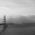 Foggy Bridge Silhouette Mural Wallpaper - pure wallpaper artwork