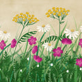 Geranium Meadow, Beige Mural Wallpaper - pure wallpaper artwork