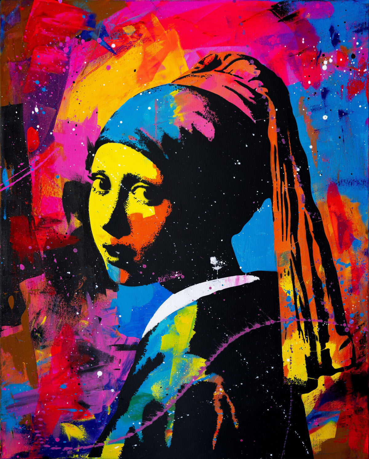 Girl with an Abstract Pearl Mural Wallpaper - pure wallpaper artwork