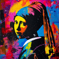 Girl with an Abstract Pearl Mural Wallpaper - pure wallpaper artwork