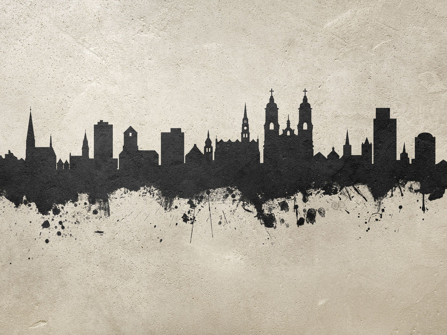 St Gallen Switzerland Skyline Concrete Mural Wallpaper