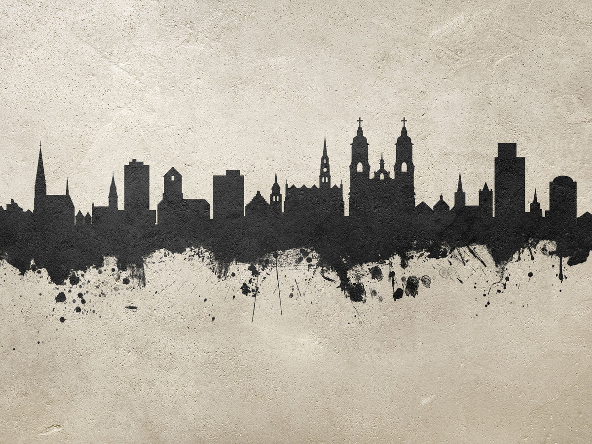 St Gallen Switzerland Skyline Concrete Mural Wallpaper - pure wallpaper artwork
