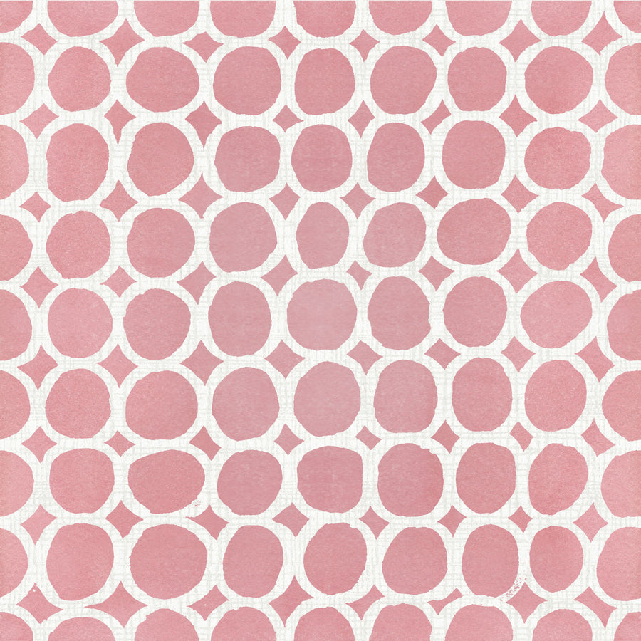 Mixed Red Circles Inverse Mural Wallpaper