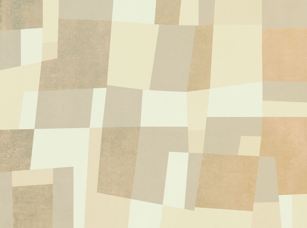 Champs abstraits, papier peint mural agrumes