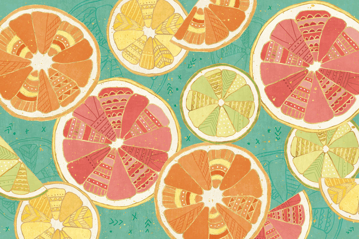 Citrus Splash XI Mural Wallpaper - pure wallpaper artwork
