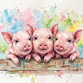 Piglets - Cute Baby Animals Series Mural Wallpaper - pure wallpaper artwork
