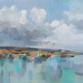Tranquil Horizon Painting Mural Wallpaper - pure wallpaper artwork