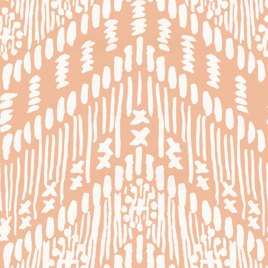Macrame Jigsaw Coral Mural Wallpaper