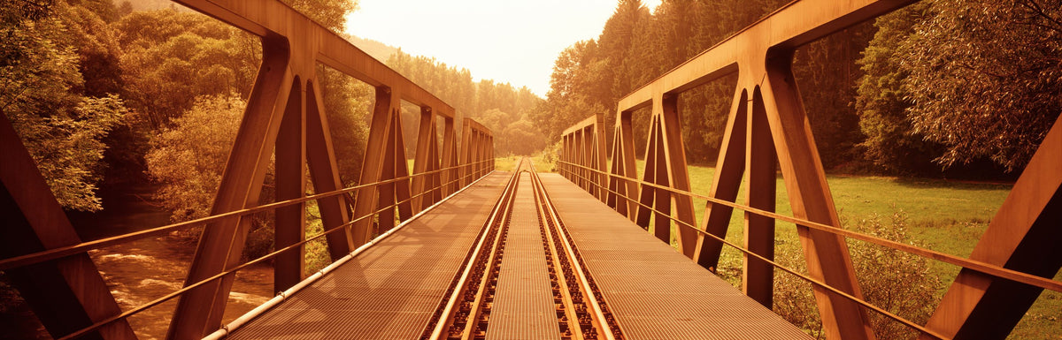 Rustic Railway Bridge Mural Wallpaper - pure wallpaper artwork