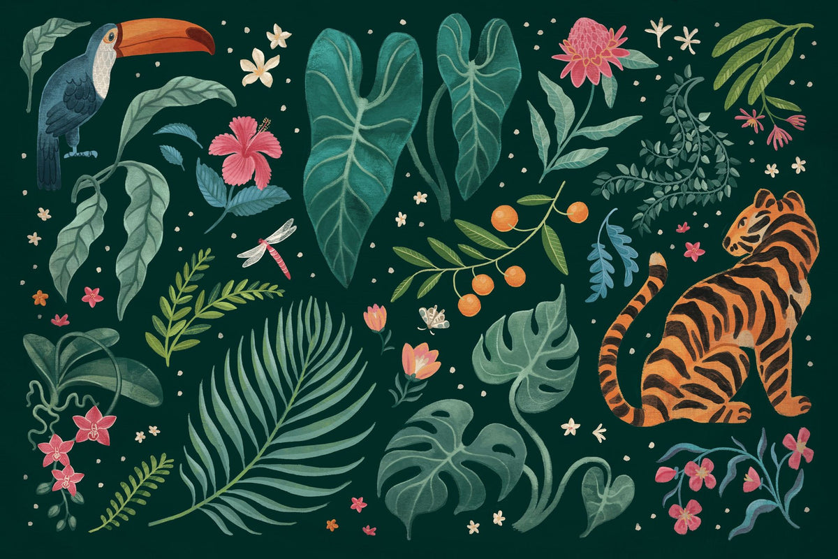 Jungle Love I Mural Wallpaper - pure wallpaper artwork