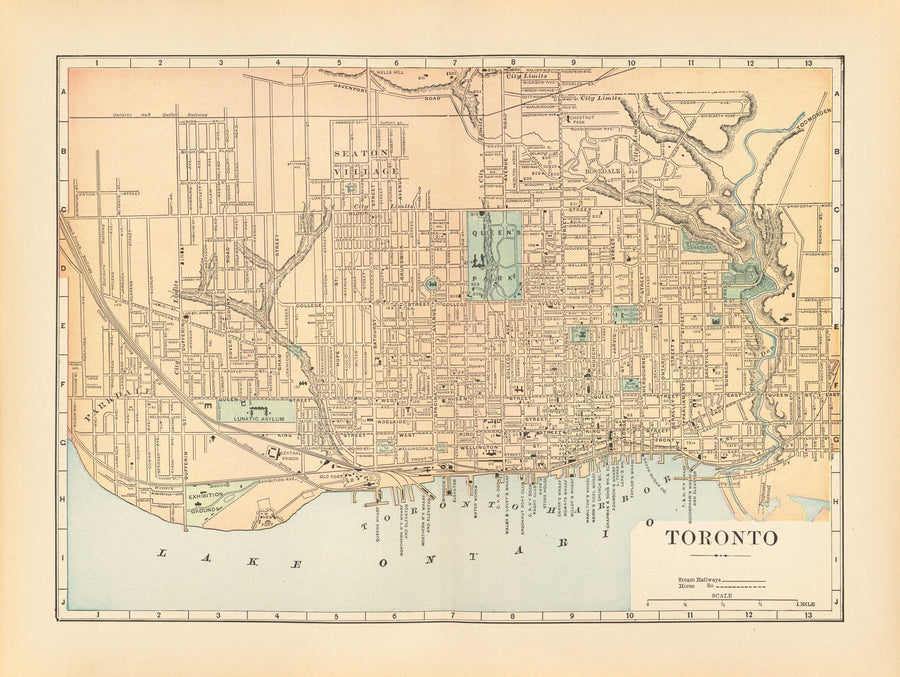 Map of Toronto Mural Wallpaper