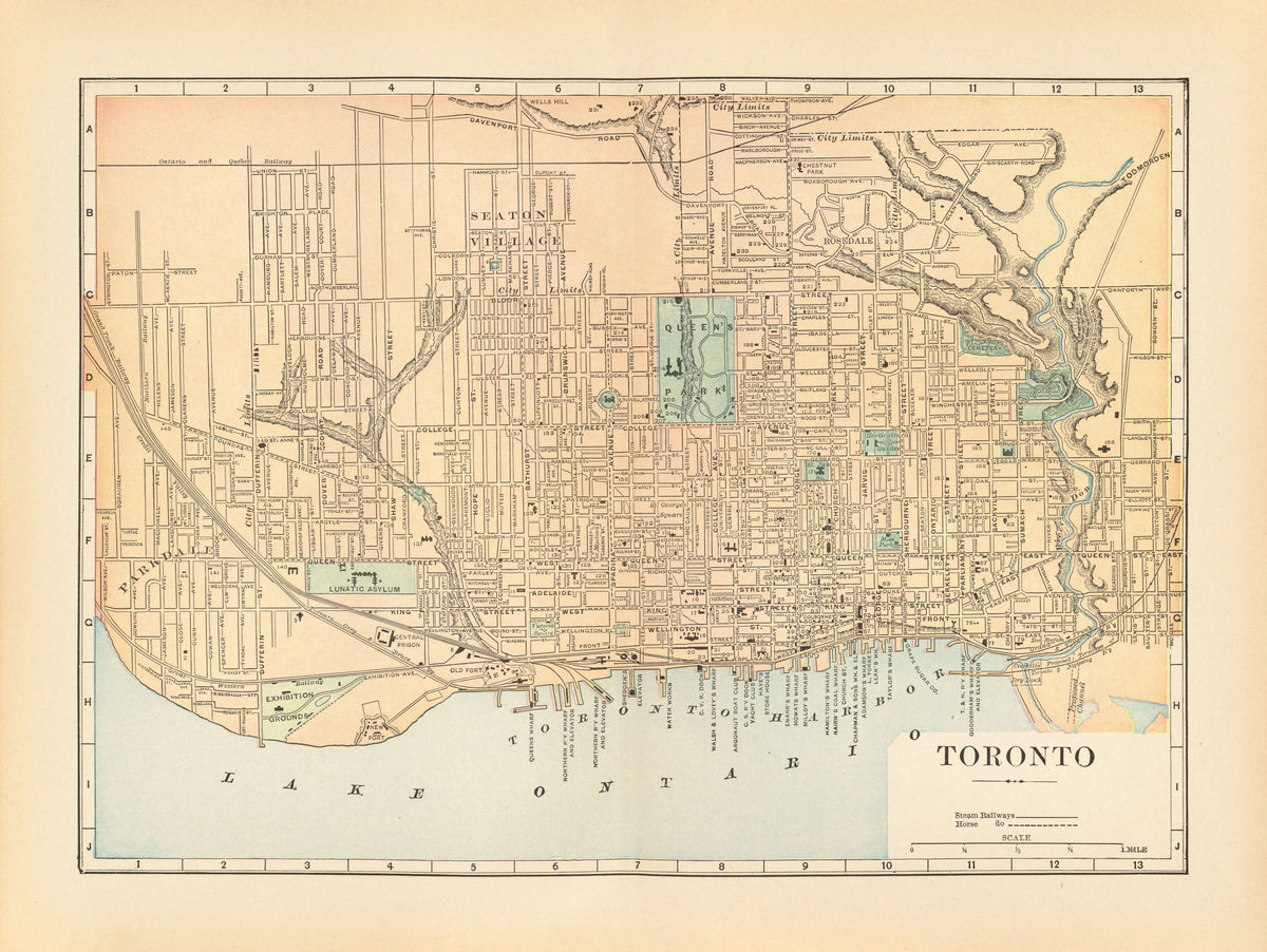 Map of Toronto Mural Wallpaper - pure wallpaper artwork