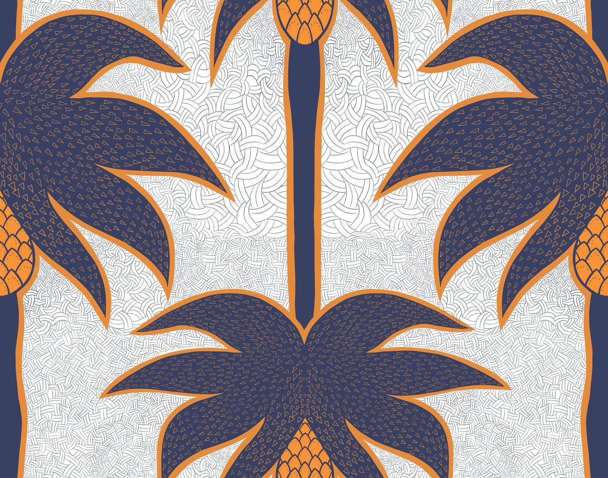 Graphic Palms, Grape Mural Wallpaper - pure wallpaper artwork