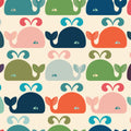 Wandering Whales, Multi Mural Wallpaper - pure wallpaper artwork