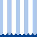 Scalloped Circus Stripes, Baby Blue Mural Wallpaper - pure wallpaper artwork