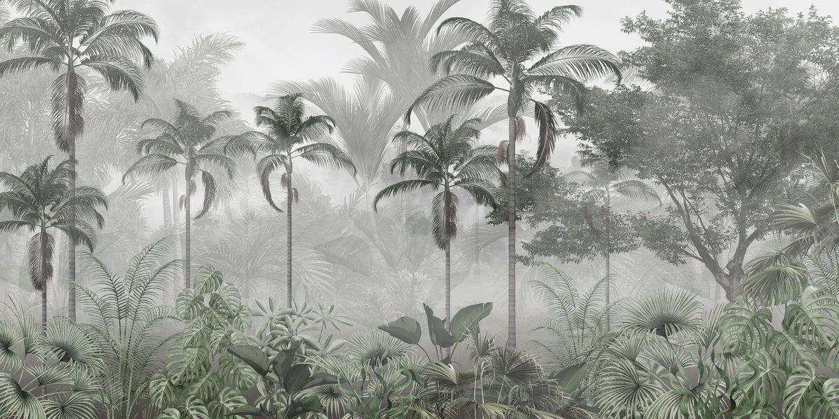 Lush Jungle Mural Wallpaper - pure wallpaper artwork