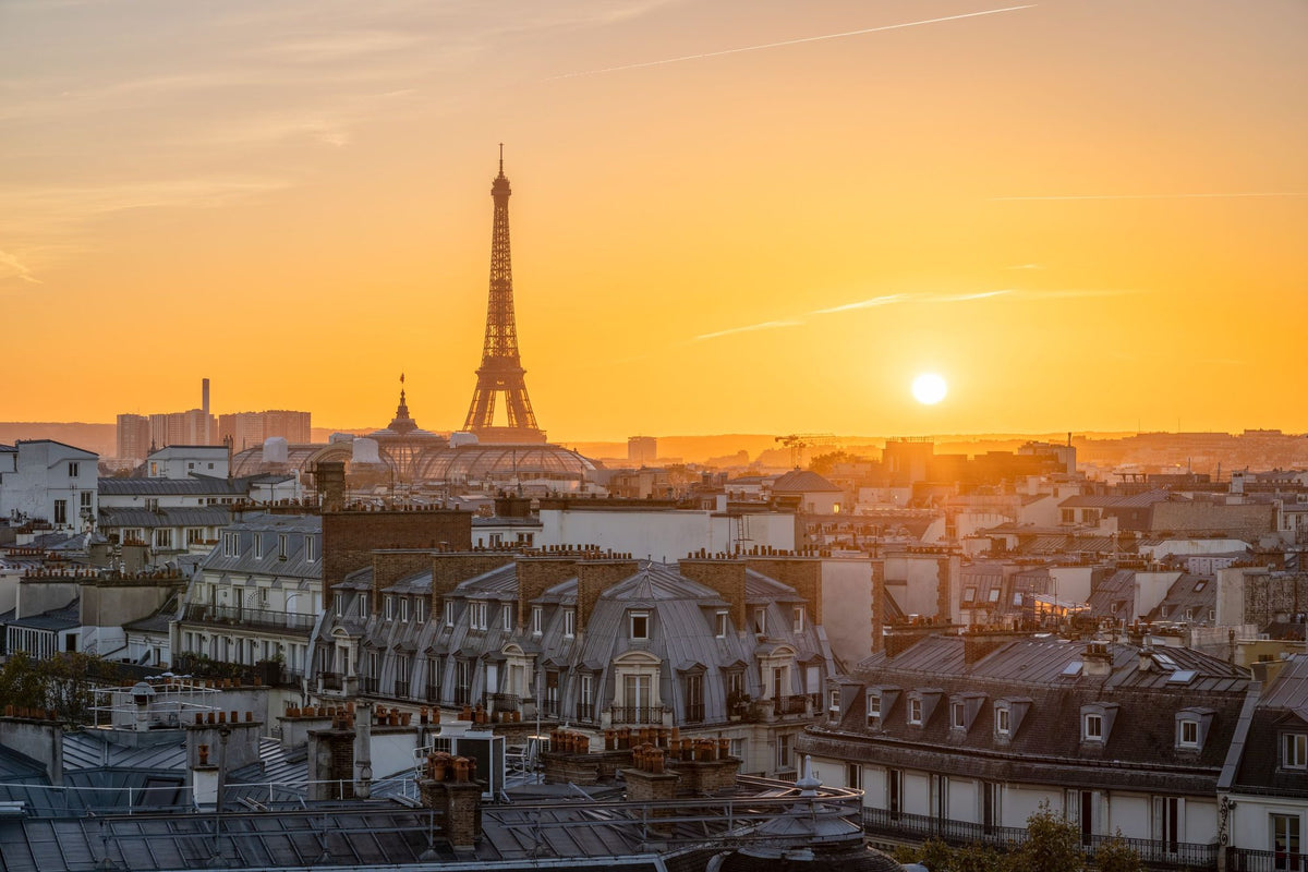 Sunset in Paris Mural Wallpaper - pure wallpaper artwork