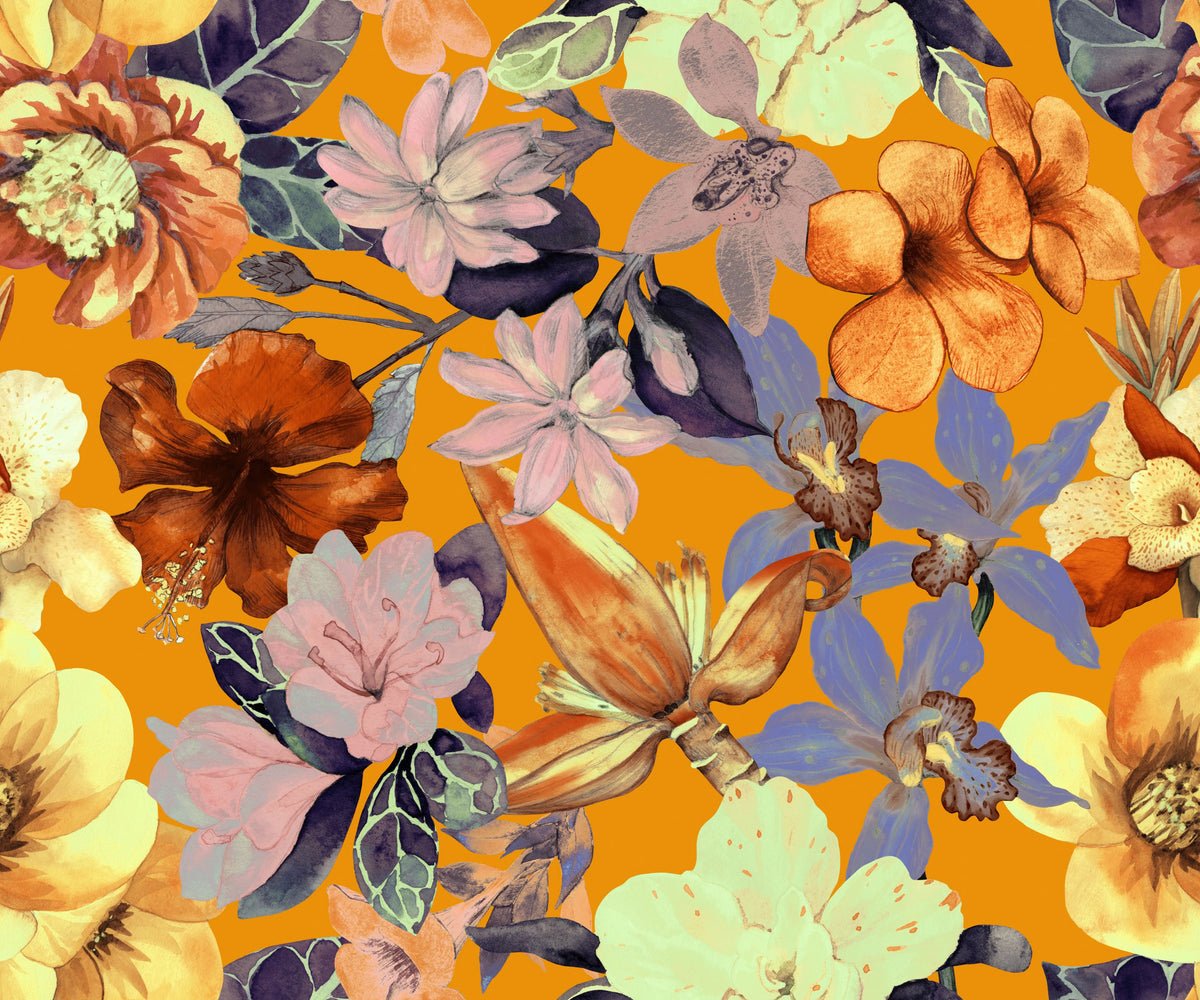 Tropical Bloom Mural Wallpaper - pure wallpaper artwork