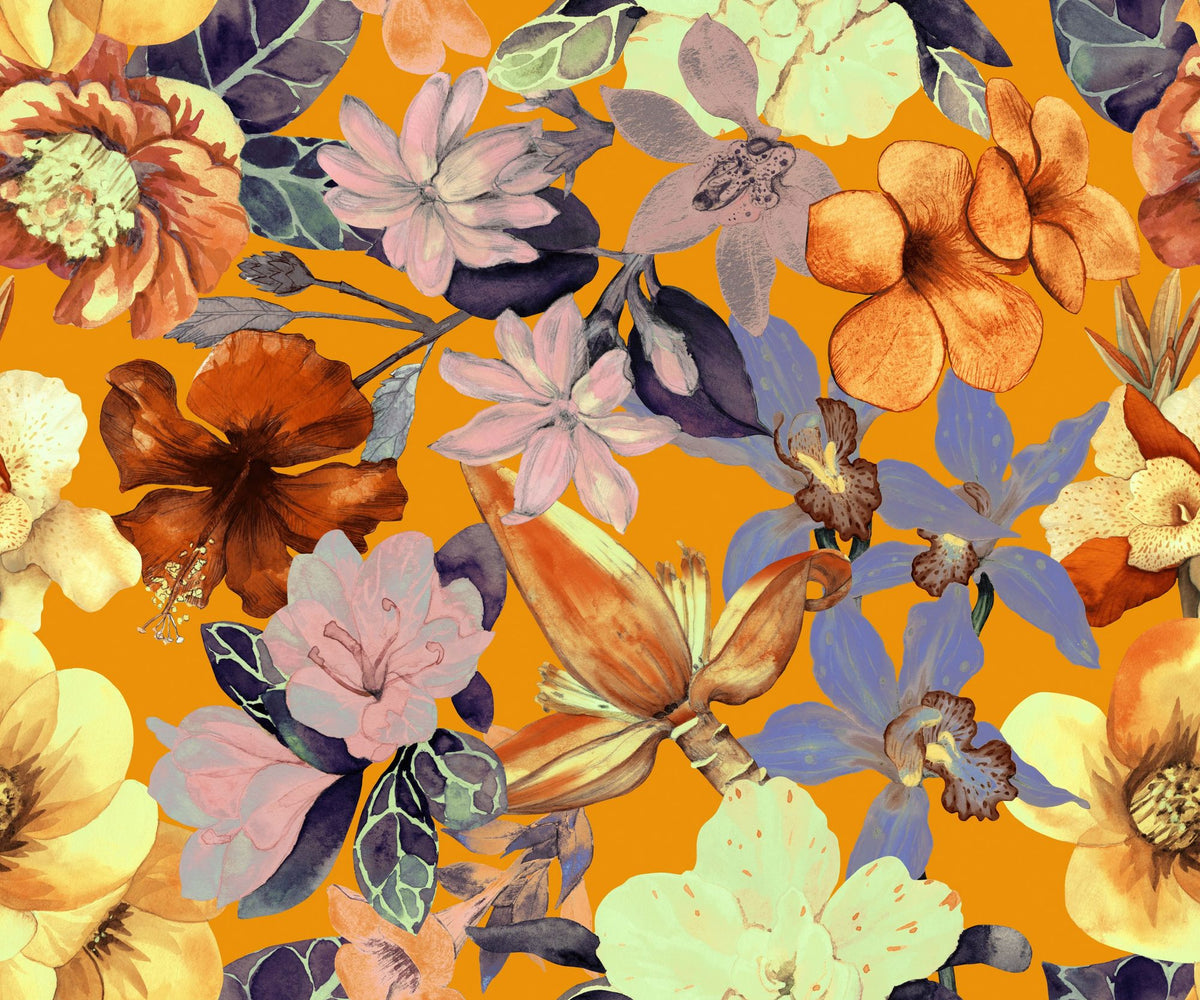 Tropical Bloom Mural Wallpaper - pure wallpaper artwork