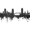 Sunderland England Skyline Black & White Mural Wallpaper - pure wallpaper artwork