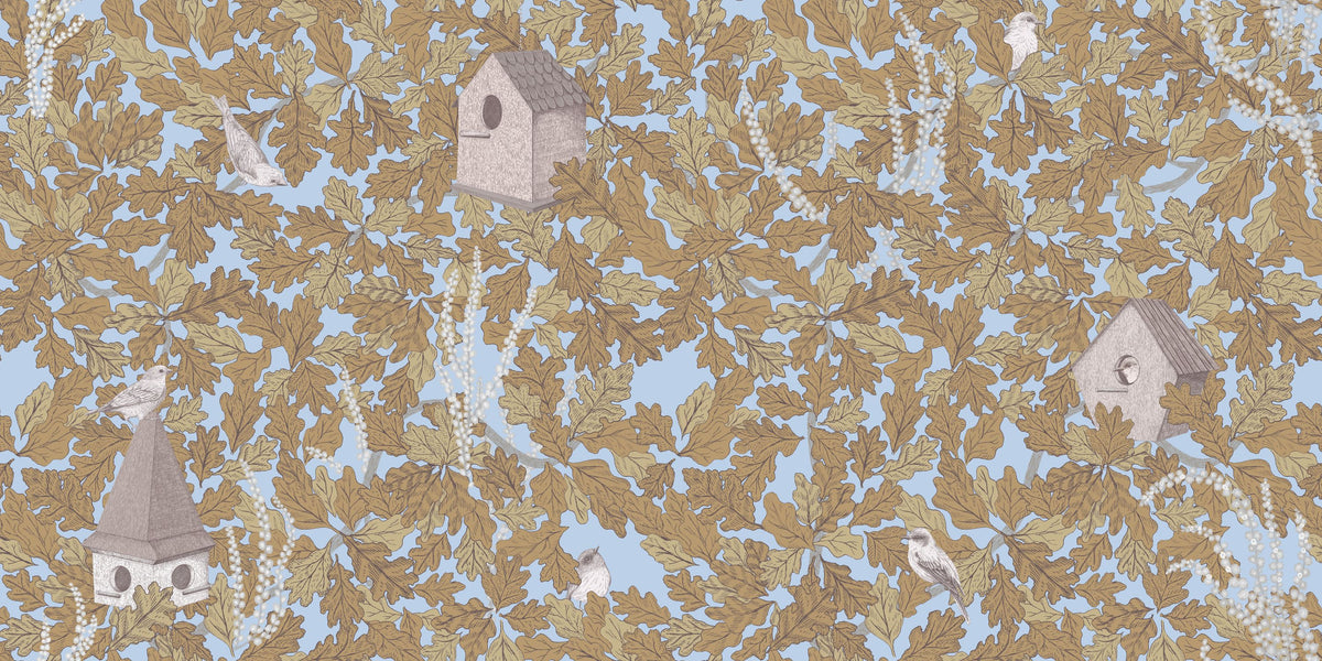 Bird House Oak, Autumn Mural Wallpaper - pure wallpaper artwork