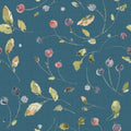 Time to Share Floral Blue Mural Wallpaper - pure wallpaper artwork